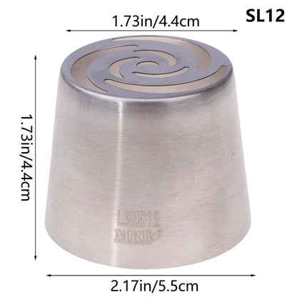 1Pc Stainless Steel Russian Piping Tips Christmas Cake Icing Frosting Nozzles For Cupcake Decoration DIY Kitchen Baking Tool