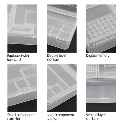 Box, Electronic Components, Transparent Plastic Storage, Small Screw Accessories, Tool Classification Grid