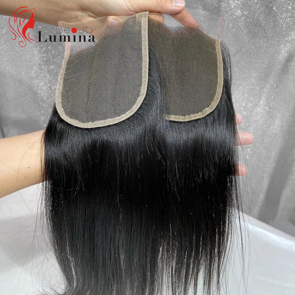 Lace Frontl Closure Peruvian Straight Closure 5x5 100% Human Hair Straight 13x4 Lace Frontal Natural Color Remy Hair Swiss La