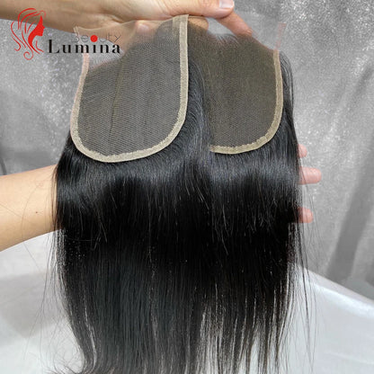 Lace Frontl Closure Peruvian Straight Closure 5x5 100% Human Hair Straight 13x4 Lace Frontal Natural Color Remy Hair Swiss La