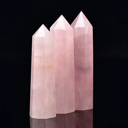 Natural Stone and Crystals Point Wand Witchcraft Rose Quartz Amethyst Home Decor Mineral Reiki Healing Stones Crafts Room Dec