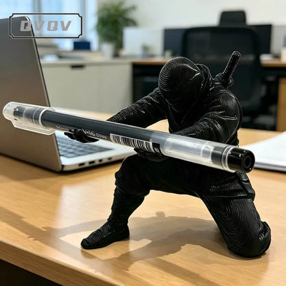 Desktop Art 3D Printed Ninja Pen Holder Unique Figurine Stationery Organizer Pencil Figurines Desk Decor Craft For Pen Storag