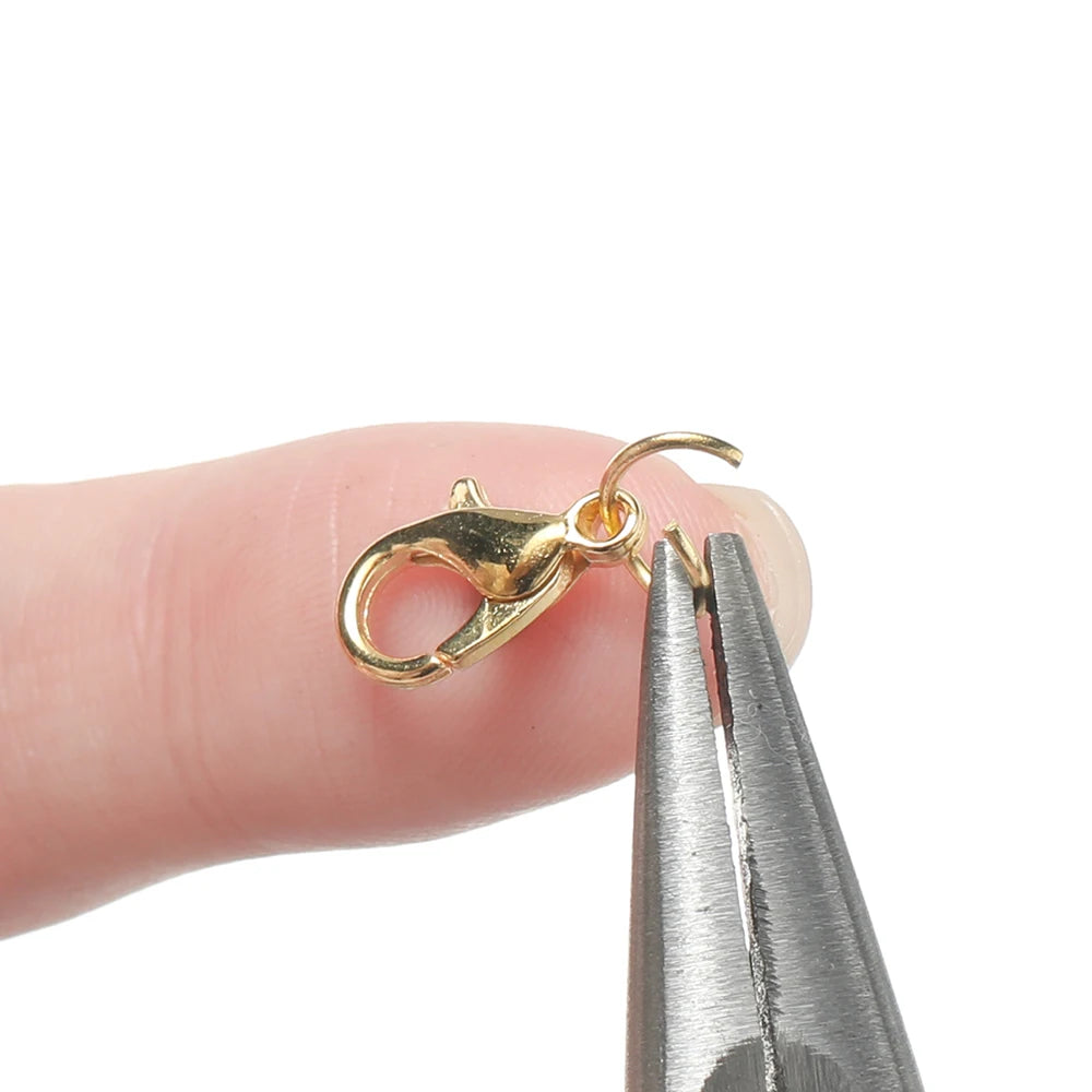 930pcs/Box Jewelry Findings Kits Open Jump Rings Lobster Clasps Hooks Pliers Tweezers for DIY Bracelet Necklace Jewelry Makin