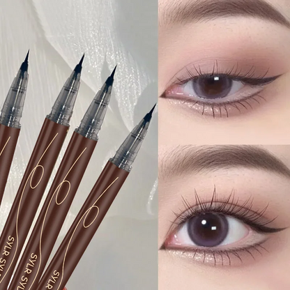 Ultra-fine ultra-fine eyebrow pencil waterproof professional sweat-proof liquid eyeliner Eyebrow dual-purpose durable makeup 