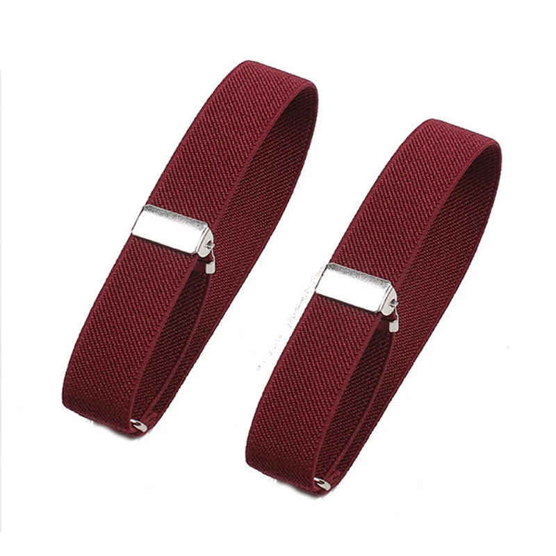 1Pair Fashion Adjustable Elastic Armband Shirt Sleeve Holder Women Men Arm Cuffs Bands for Party Wedding Clothing Accessories