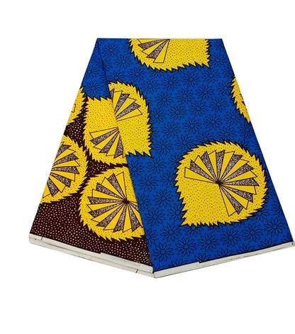 Africa Nigerian Prints Batik Fabric Real Wax Patchwork Sewing Dress Craft Cloth Polyester Ankara Tissu A-7
