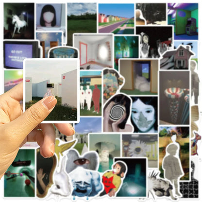 50 Pcs Cartoon Acidic Dreamcore Aesthetic Graffiti Stickers - Waterproof Decor for Guitars, Notebooks & Luggage DIY