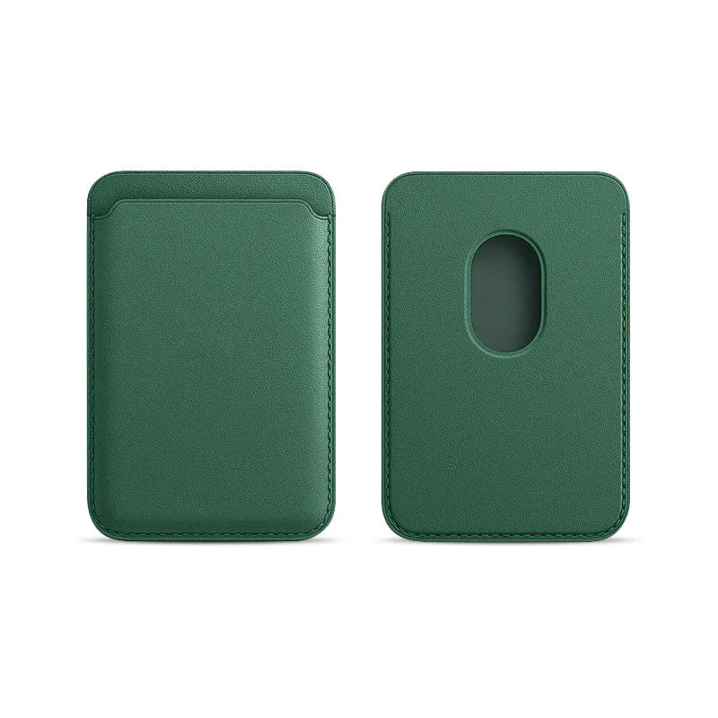 Magnetic Card Holder Leather PU Card Sleeve ID Card Holder Mobile Phone Back Sticker Bag For Magsafe iPhone 17 Card Holder Co