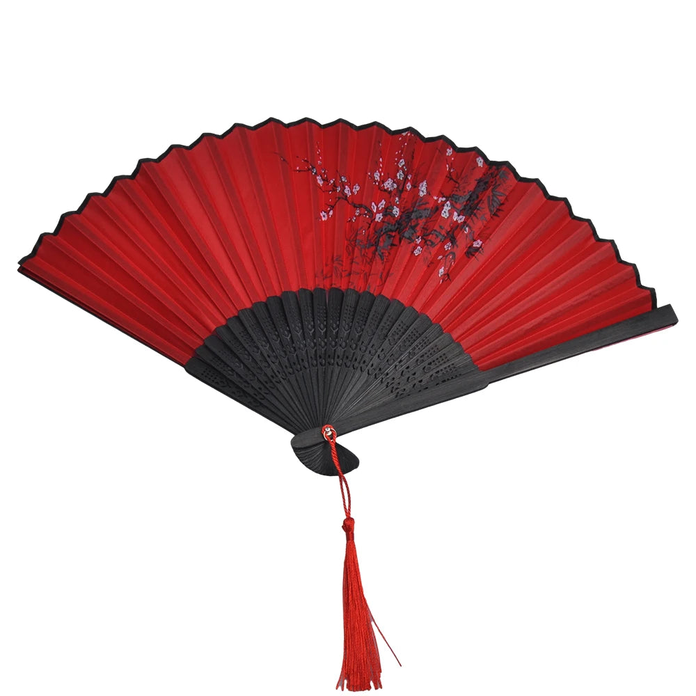 Folding Hand Fan Weddings Traditional Chinese Japanese Korean Art Craft Gift Bamboo Room Dance Props Wood Fans Home Decoratio