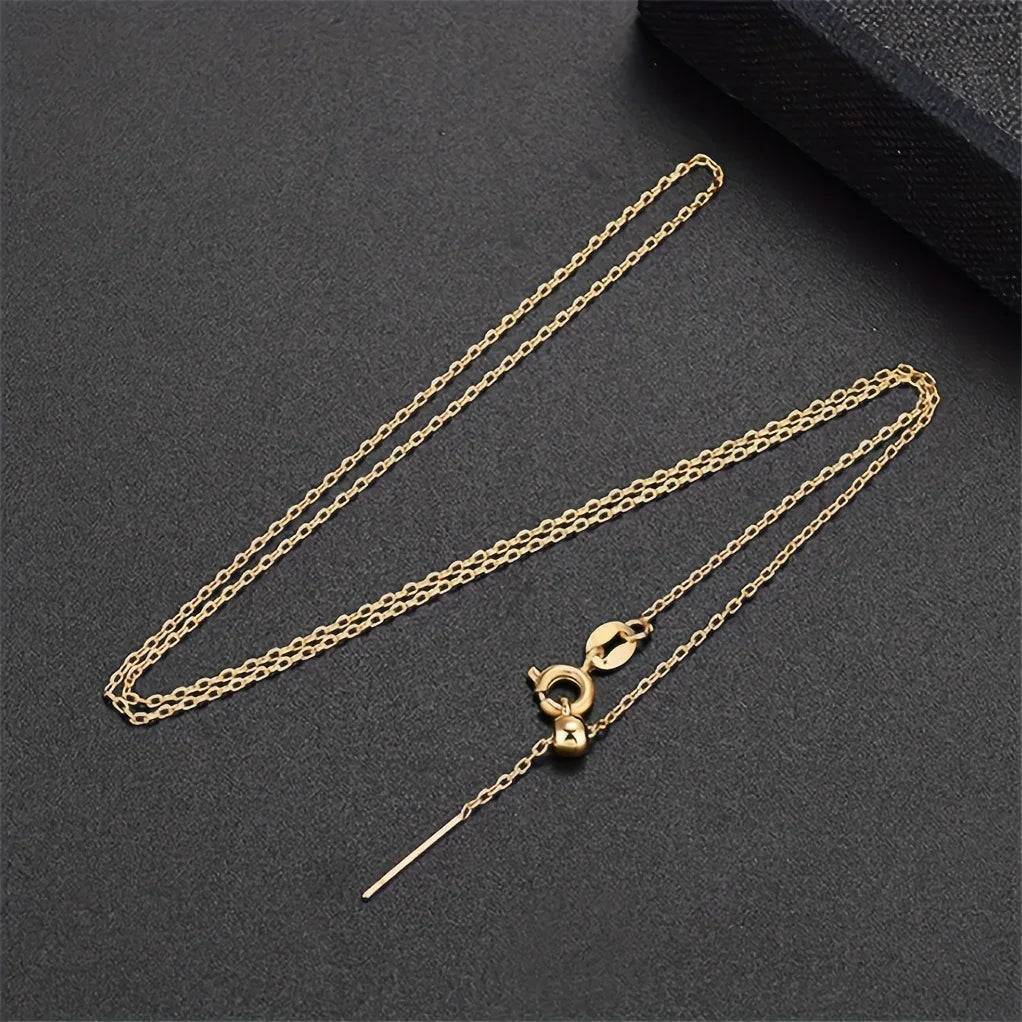Adjustable Lariat Chain Necklace, Thin Stainless Steel Slide Chain for DIY Pendant Making, Multi-Color Available - Gold-color