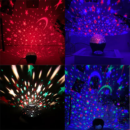 RGB Night Lights LED Projector Light Starry Moon Galaxy Projection Lamp 5V USB for Kids Present Christmas Gift Room Decoratio
