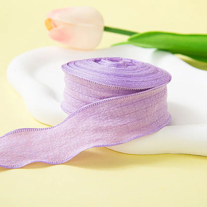10Yards/Roll Fishtail Yarn Pleated Chiffon Ribbon Wavy Edged Ribbon For DIY Craft Bouquet Gift Wrapping Wedding Party Decorat
