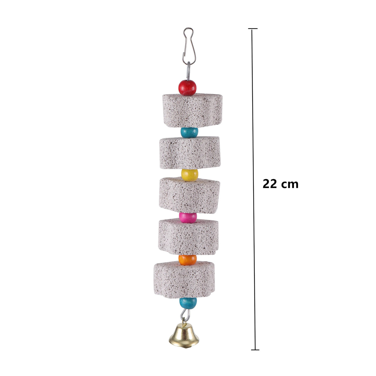 Stone Mineral for Ornament Parrot Pet Supplies Bird Cage Toy Grinding Stone Flower Shape Chew Bite Hang Style Parakeet Toy 1P
