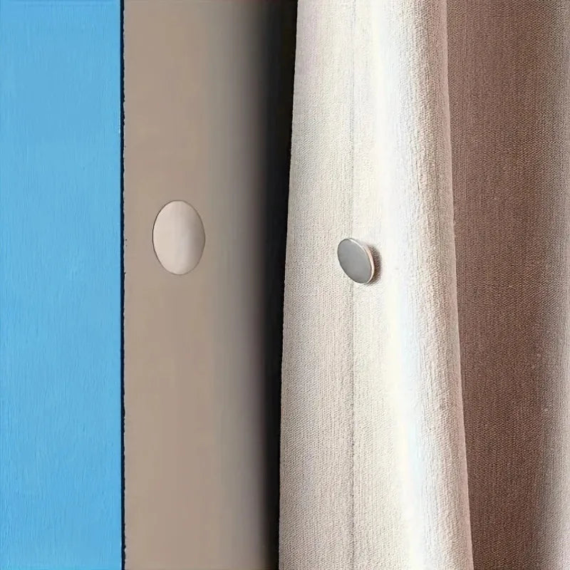 Heavy Duty Magnetic Hooks for Curtains - No Drilling Wall Mounted Hanger, Rustproof Metal Hook with 15lb Load for Kitchen