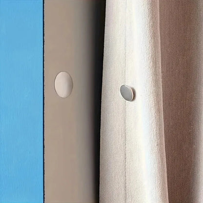 Heavy Duty Magnetic Hooks for Curtains - No Drilling Wall Mounted Hanger, Rustproof Metal Hook with 15lb Load for Kitchen