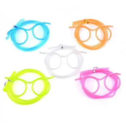 1PCS Novelty Gags Practical Jokes Fun Soft Plastic Straw Funny Glasses Drinking Toys Party Joke Kids Baby Birthday Party Toys