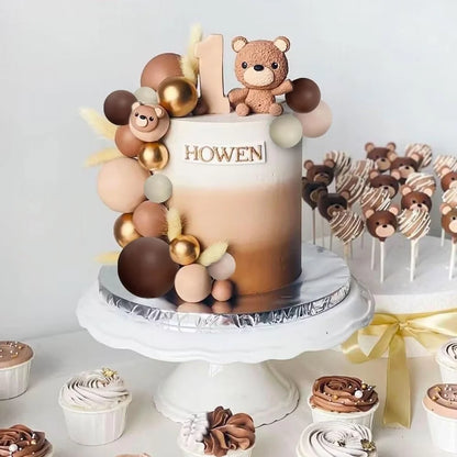 20 Pcs Ball Cake Topper Decorations Mini Balloons Cake Topper Sticks Gold Balls Cake Picks Cake Topper Balls Cake Decorations