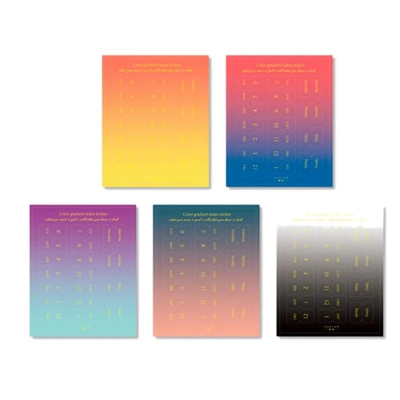 10 Sheets Monthly Separator Tabs Monthly Tabs Index Sticker for Office Study - for Neon.