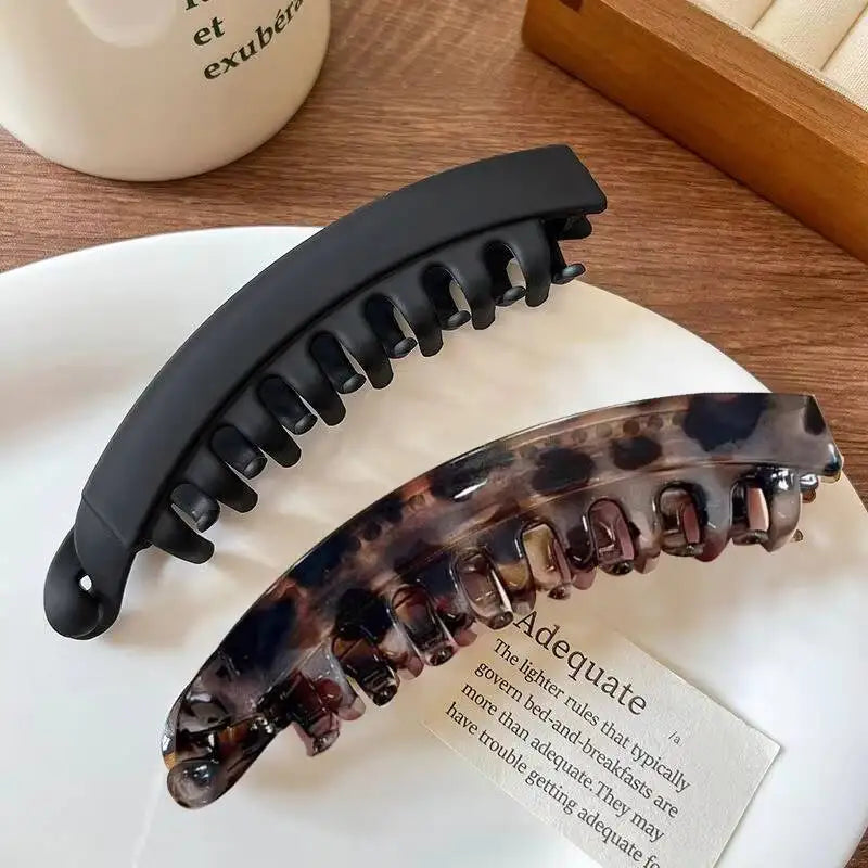 Tortoiseshell Banana Hair Clip Fish Shaped Hairpin For Women Hair Accessories Hairgrips Twist Clamp Ponytail Barrettes Headwe