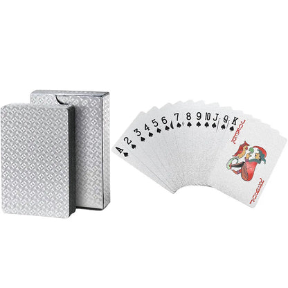 Playing Cards Waterproof Gold Plastic Poker Cards Novelty Poker Game Tools for Board Game Family Party Outdoor Entertainment 