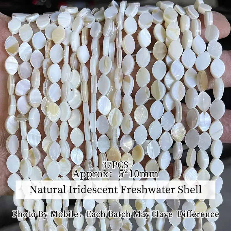 Natural Shell Beads Irregular Shape Smooth Beads Loose Spacer Bead For Jewelry Making Diy Earrings Necklace Accessory Finding