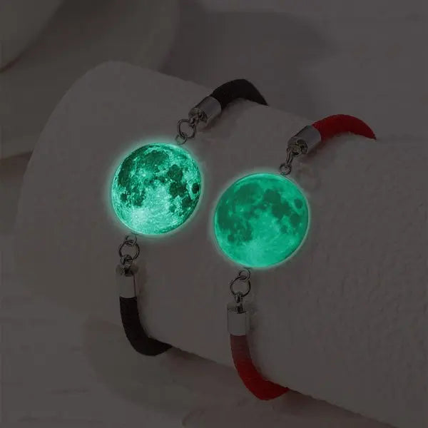 Romantic Luminous Sun Moon Couple Bracelets for Women Men Handmade Braided Rope Matching Bracelet Charms Lover Jewelry Gifts 