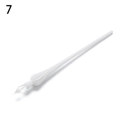 Vintage Glass Dip Dipping Pen Art Painting Supplies Reusable Filling Ink Signature Calligraphy Fountain Pen - Type1-7