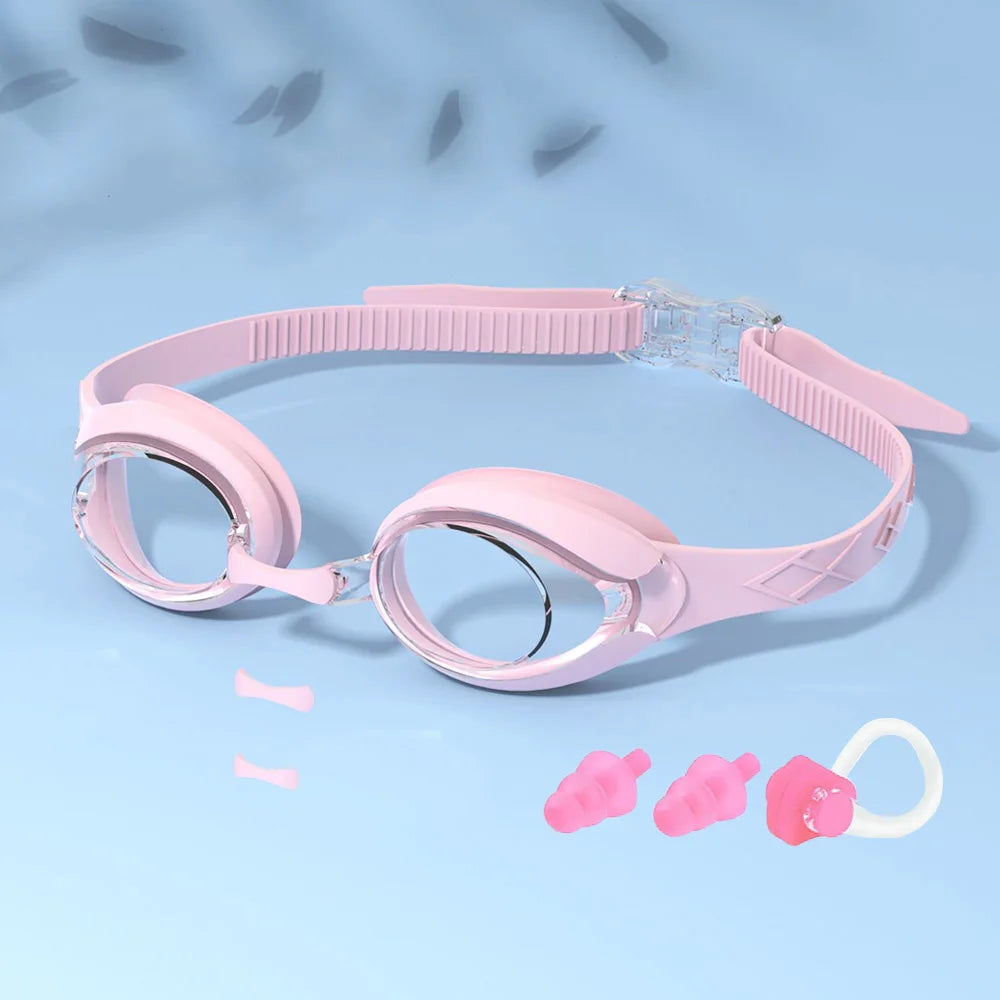 Kids Swimming Goggles Waterproof Swim Eyewear Glasses Anti-fog&Leak Girls Boys Youth Quick Adjustable Strap Age 3-14 Years Ol