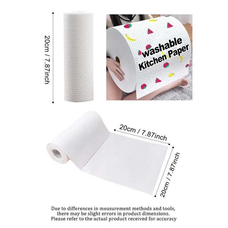 400Pcs Washable Kitchen Paper Towels Dual-Purpose Dry & Wet Cleaning Cloth Disposable Dishwashing Paper Cleaning Specialty Pa