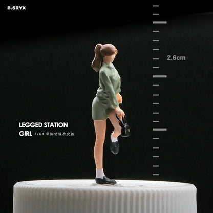 Resin Diorama 1:64 Scale Miniature Figures Garage Scenes Minifigures Model Kit DIY Craft Toys Anime Figure Collectib - EE