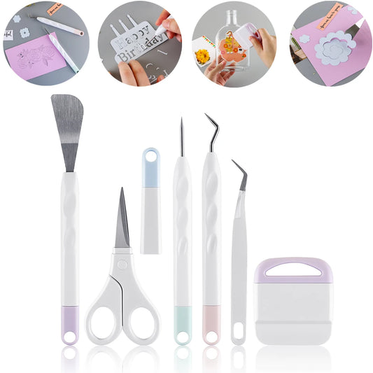 6pcs/set Craft Vinyl Weeding Tools Set Scrapbook DIY Silhouette Relief Carving Tool Kit For Cricut Maker Silhouettes Hand Too