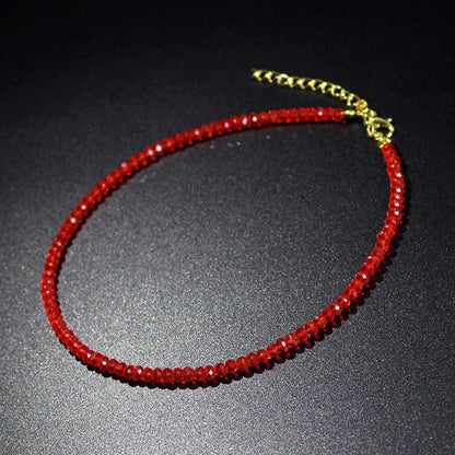 Trendy 3mm Black Clear Beads Chain Short Choker Necklace Female Jewelry Women Sweet Necklaces Bijoux Femme Ladies Party Gift