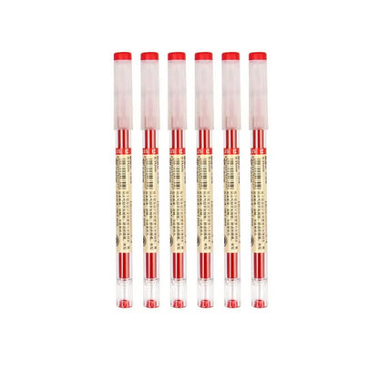 Japan Fine Point Pen 0.35mm Black Blue Red Ink Gel Pen Ballpoint Pen School Office Student Writing Stationery Supply - 6pen r