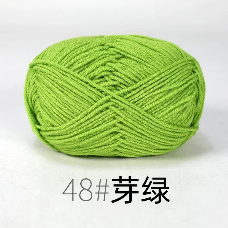 50g 4ply Milk Cotton Knitting Wool Yarn Needlework Dyed Lanas For Crochet Craft Sweater Hat Dolls Sewing Knitting Tools - 48