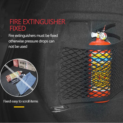 Car Trunk Mesh Organizer Car Tail Storage Net Seat Back Pocket Universal Trunk Bag Auto Magic Tape Network Interior Accessori