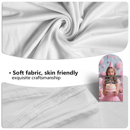 Customizable Arched Background Cloth Cover, Can Upload Your Favorite Pictures, Can Be Used for Birthdays, Weddings, and More