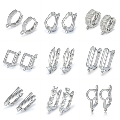 Silver Color Brass Earring Hooks for DIY Jewelry Making Handmade Silver Color Jewelry Accessories Findings Eawires