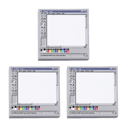 Vintage Computer Drawing Sticky Notes 50 Sheets - Ideal for Artists & Office Use,Durable Adhesive Notes, Sticky Notes for Off