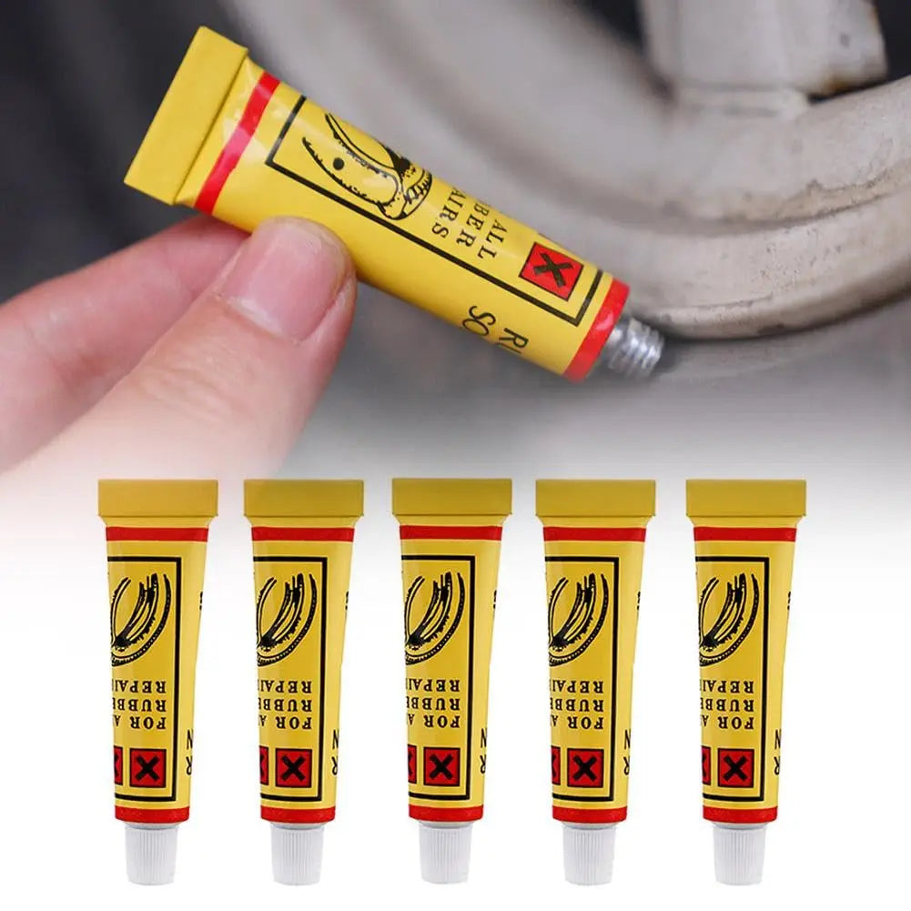 Bike Tire Patch Kit - Instant Puncture Repair Glue & Rubber Cement for Bicycle Inner Tube Tires