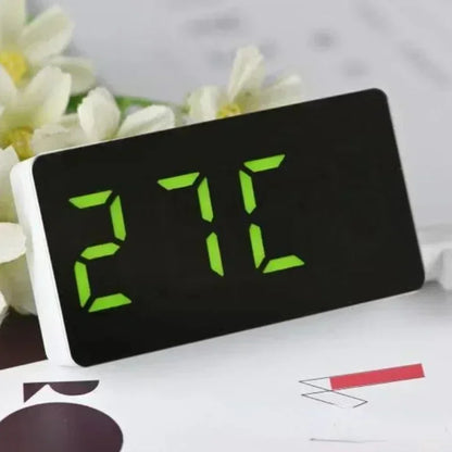Multifunctional Mirror Table Clock Digital Alarm Snooze Display Time Night LED Light Desk Desktop Home Decor Gifts for Childr