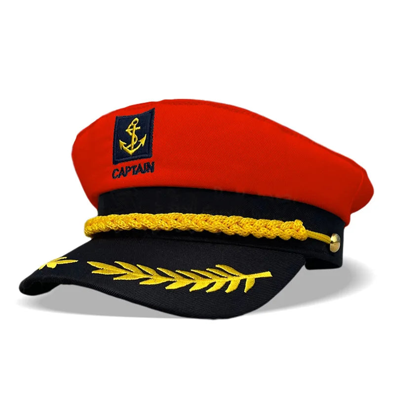 Adult Yacht Sailor Captain Hat Adjustable Men's and Women's Party Hat Makeup Ball Dressing Event Excellent Stylish Accessorie
