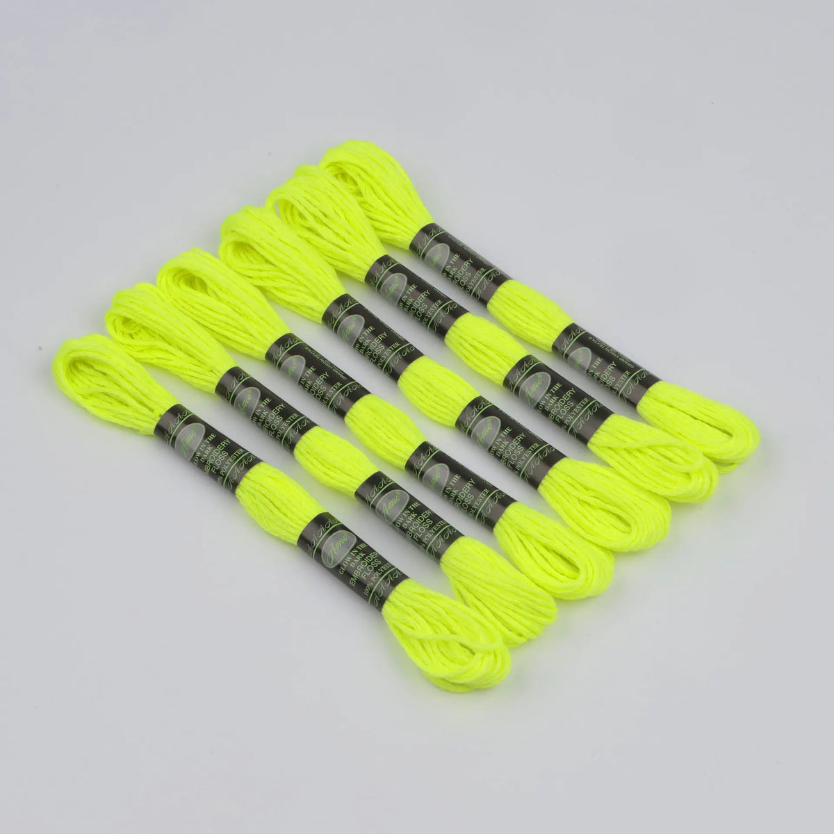 Glow in the Dark Sewing Embroidery Floss Thread 8m/piece 6pcs/set 6 Strands Thread for Cross Stitch