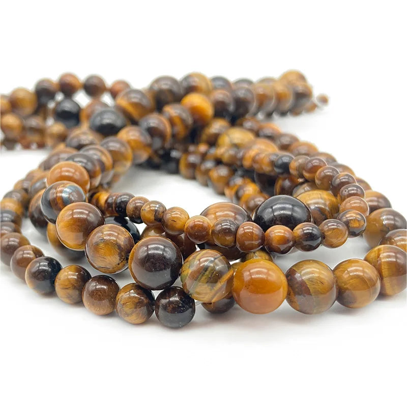 4 6 8 10mm Natural Stone Beads Amethyst Amazonite Agates Jades Loose Round Beads for Jewelry Making Bracelet Necklace DIY