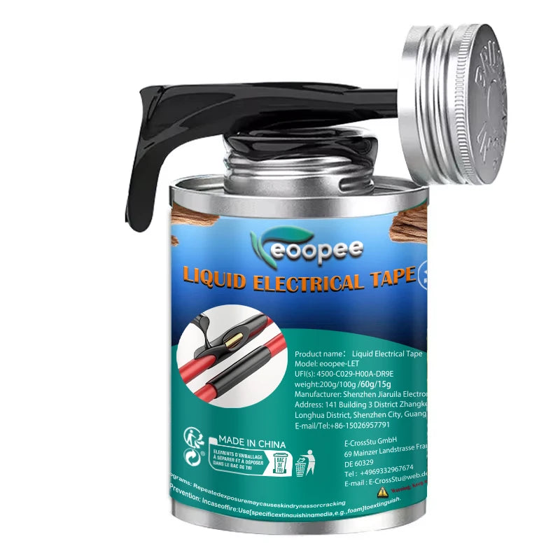 Liquid Waterproof Electrical Tape Epoxy Resin Black Glue Quick Drying Sealant For Wires And Cables Home Use Fix Line Glue - 1