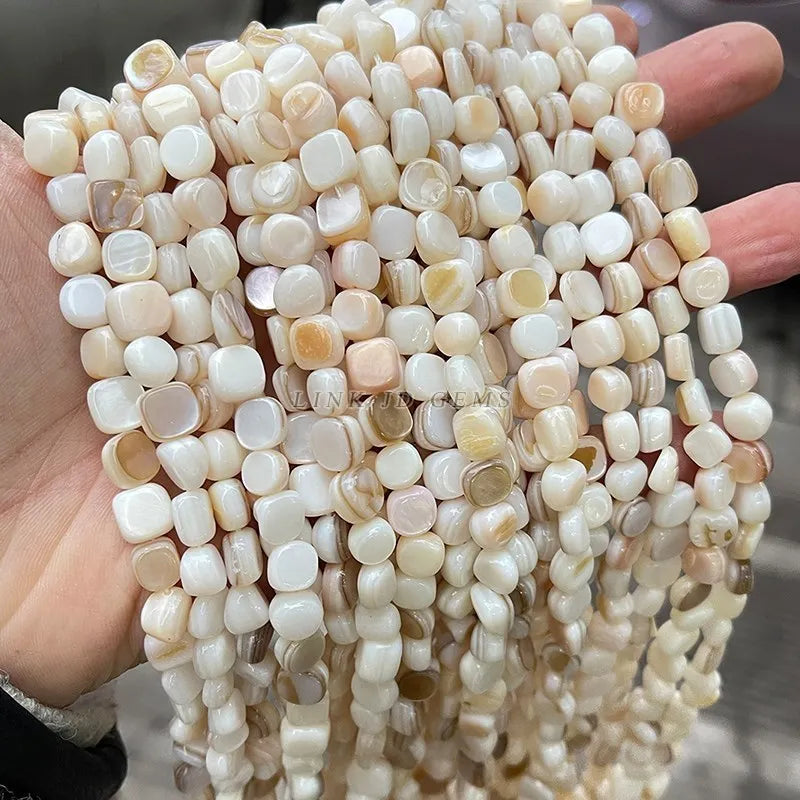 Natural Shell Beads Irregular Shape Smooth Beads Loose Spacer Bead For Jewelry Making Diy Earrings Necklace Accessory Finding