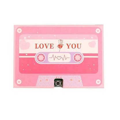 Voice Recordable Greeting Card 60 Seconds Recording Time Message Recorder Cassette Recording Voice Tape Greeting Card - A