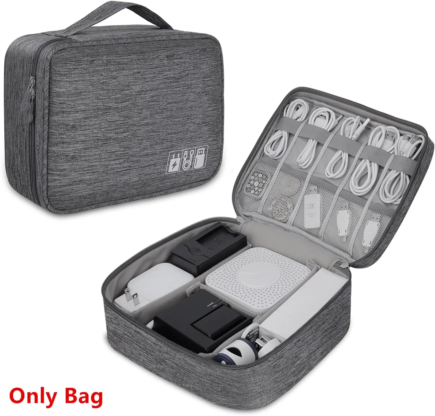 Cable Storage Bag Waterproof Digital Electronic Organizer Portable USB Data Line Charger Plug Storage Bag Travel Cable Organi