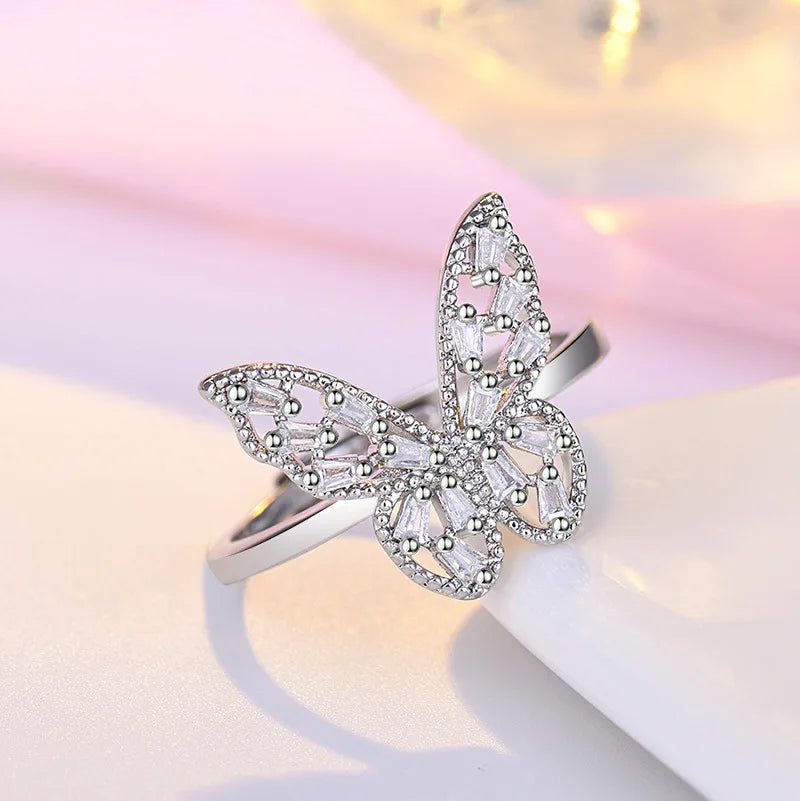 925 Sterling Silver Ring Sparkle Zircon Luxury for Women Rings Wedding Fine Jewelry Accessories Party Gift - YJ-1 J230