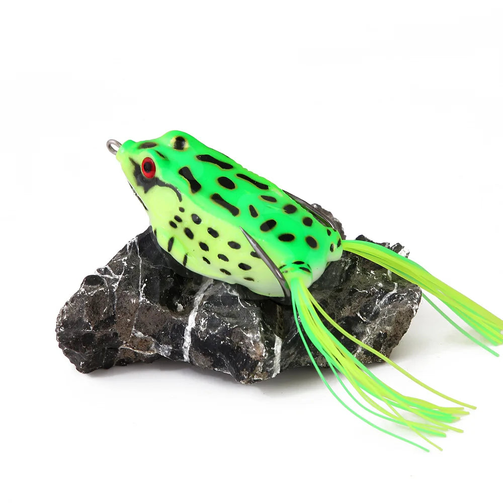 1 Pcs 5G 8.5G 13G 17.5G Frog Lure Soft Tube Bait Plastic Fishing Lure with Fishing Hooks Top Water Ray Frog Artificial 3D Eye