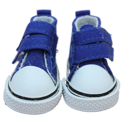 Dolls Accessories 3.5CM Sneakers Shoes Mini Shoes For Children Blyth Shoes Canvas Shoes Shoes - Navy Blue